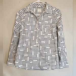 Gap Polka Dot Button Up Blouse Size XS